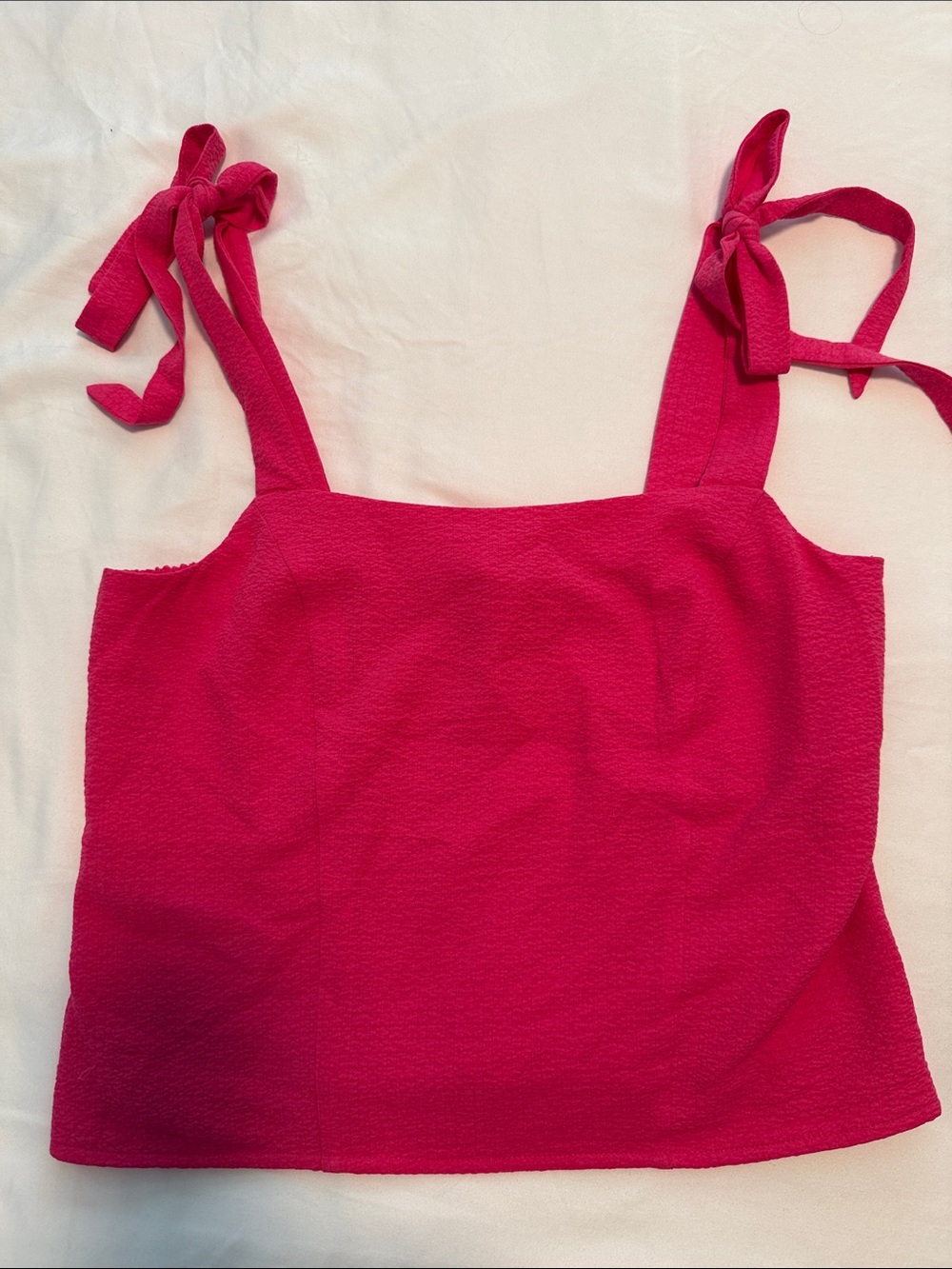 Old Navy Bright Fuchsia Tie-Strap Tank